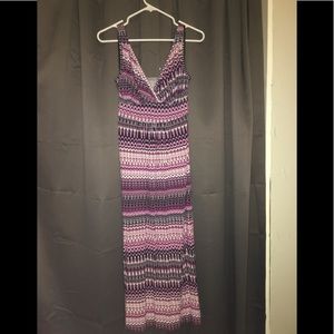 Loveappella Carlita Knit Multicolored Maxi Dress